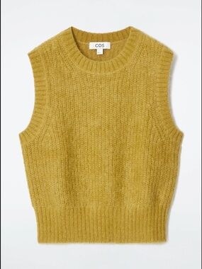 COS Sleeveless Mohair Vest in Mustard